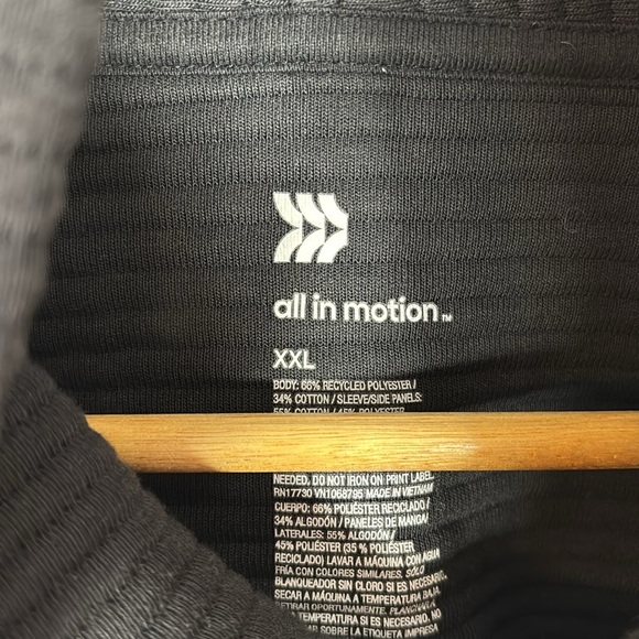 All in Motion Black High Neck Sweater XXL Zip Side Ribbed Sweatshirt Warm Comfy - Picture 5 of 7